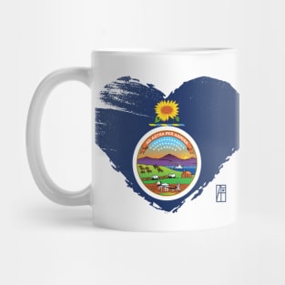 U.S. State - I Love Kansas - Kansas Flag Mug